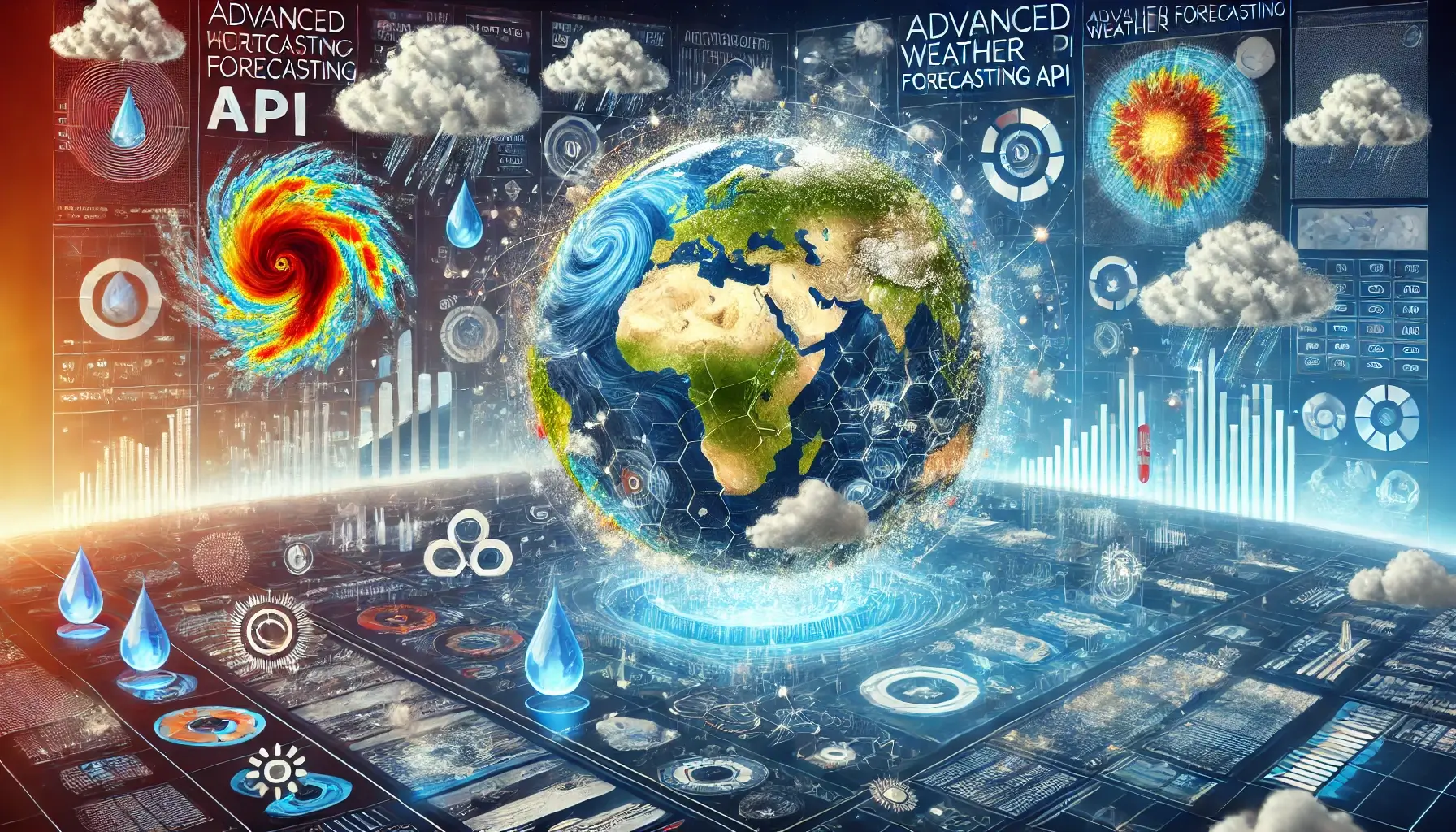 Advanced Weather Forecasting API' that elevates decision-making globally. The image should c (1)